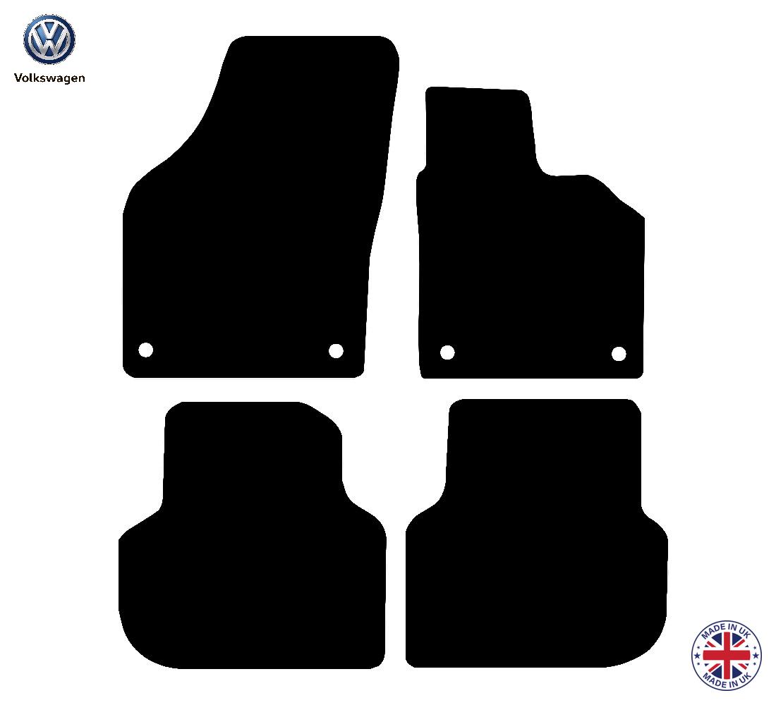 Tailored Carpet Floor Mats – Fits VW Jetta (2011 On) – Black Carpet With Clips – Ezy-care